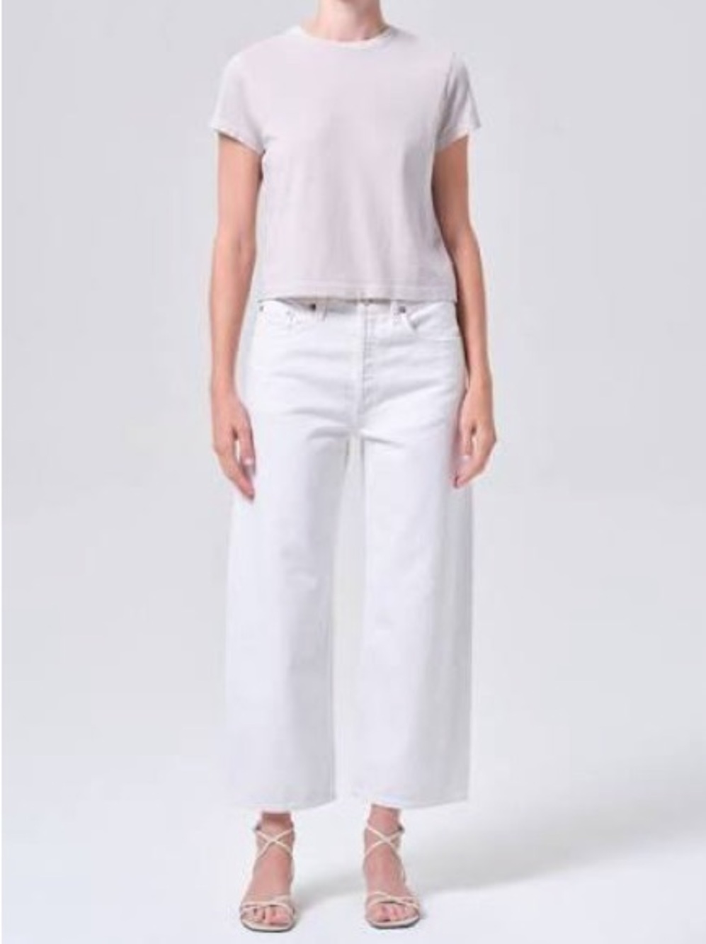 Agolde white jeans in chalk white